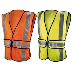 Reflective Safety Vest, Class 2 Construction, Hi-Viz, Yellow & Orange 3 pc Lot